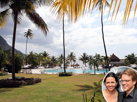Luciana Bozan Barroso, Matt Damon, St. Lucia, Wedding Renewal Luciana Bozan Barroso, Matt Damon, St. Lucia, Wedding Renewal